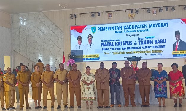 Natal Pemda Maybrat, Bupati Ajak Masyarakat Bersyukur atas Perlindungan Tuhan