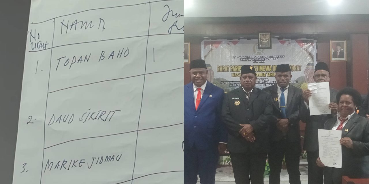 Moses Nauw Terpilih Sebagai Wakil Ketua III DPRK Jalur Pengangkatan Otonomi Khusus Tahun 2026